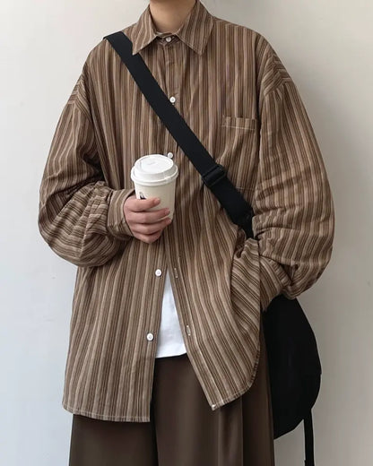 Classic Stripe Loose Shirt N0668
