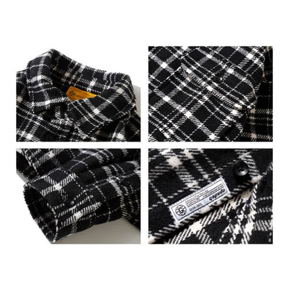 Thickened Plaid Long-sleeved Shirt N0036