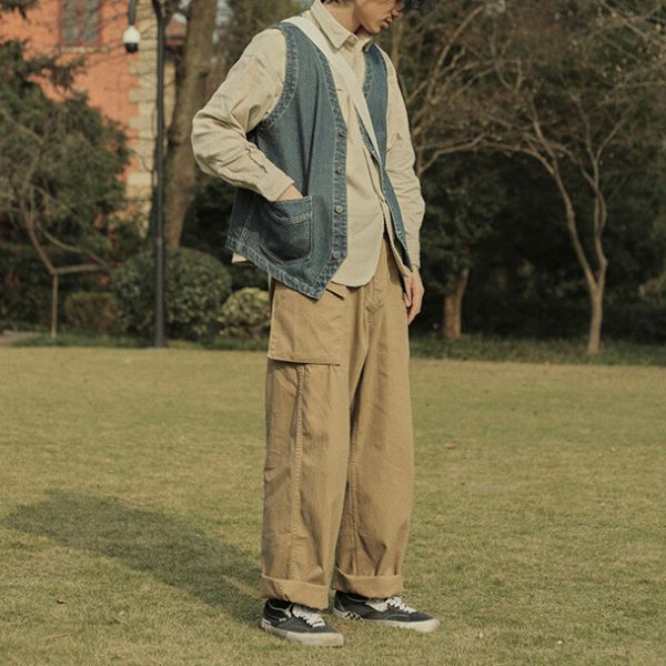 Wide-Legged Skateboarding Casual Pants N0088