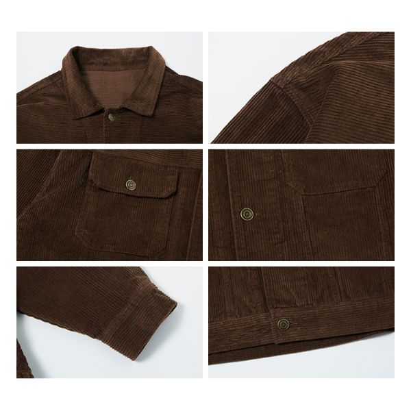 Texture Corduroy Solid Color Jacket N0101