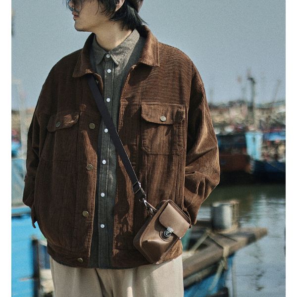 Texture Corduroy Solid Color Jacket N0101