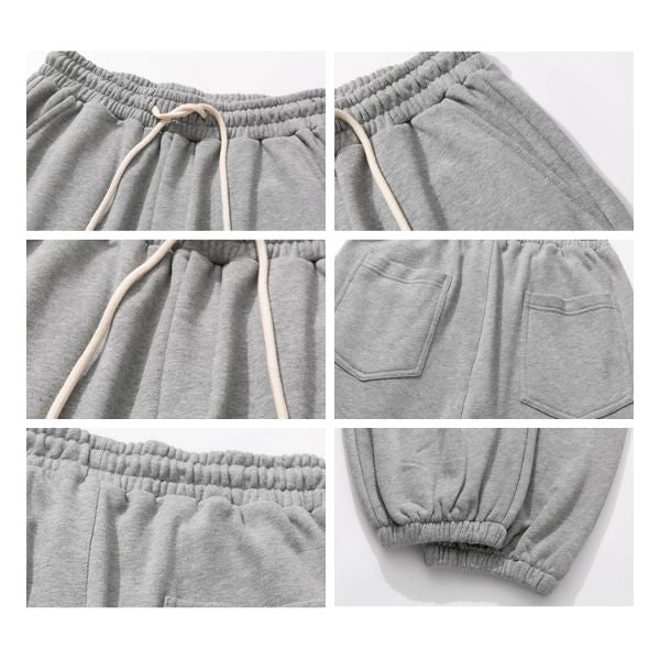 Paragraph Drawstring Straight Sports Pants N0114