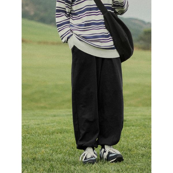 Paragraph Drawstring Straight Sports Pants N0114