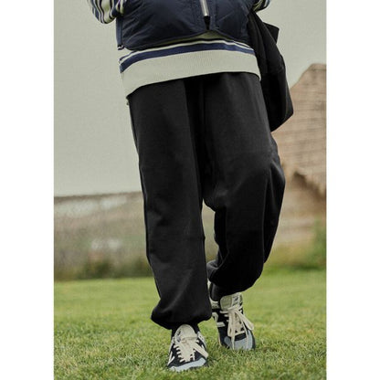 Paragraph Drawstring Straight Sports Pants N0114