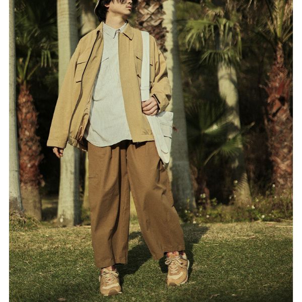 Solid Color Wide-legged Straight Pants N0127