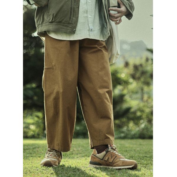 Solid Color Wide-legged Straight Pants N0127