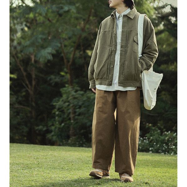 Solid Color Wide-legged Straight Pants N0127