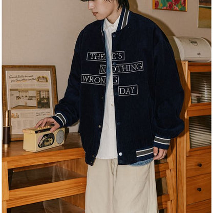 Corduroy Baseball Jacket N0176