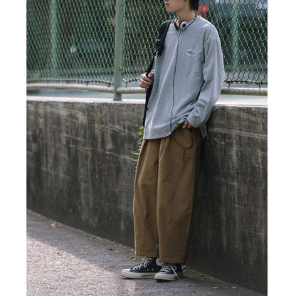 Side-pocket Wide-legged Pants N0050