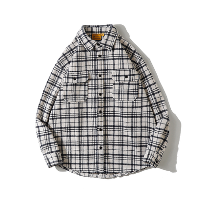 Thickened Plaid Long-sleeved Shirt N0036