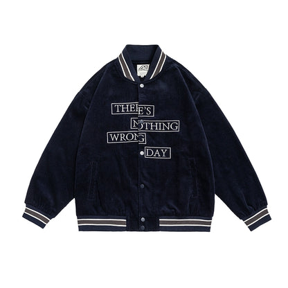 Corduroy Baseball Jacket N0176