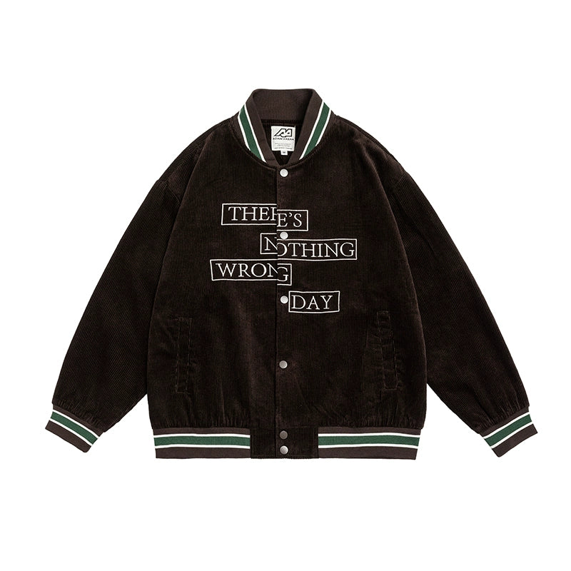 Corduroy Baseball Jacket N0176