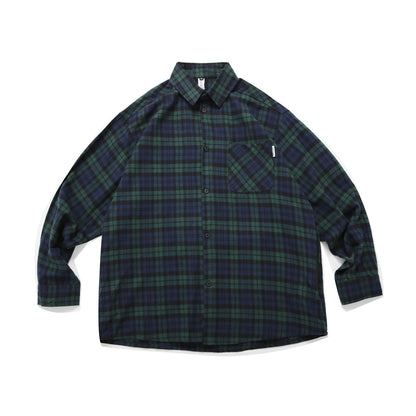 Plaid Long-sleeved Loose Shirt N0031